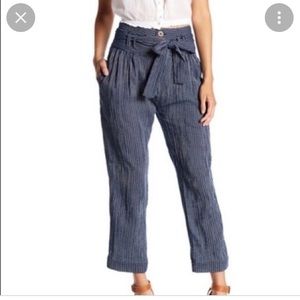 Free People yarn dye high waist paper bag pants 8